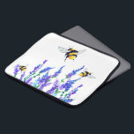 Funda Para Portátil Hermosas flores de primavera y abejas volando - Di<br><div class="desc">Hermosas flores de primavera y abejas volando - Dibujar la naturaleza dulce miel Abeja - Elegir / Añadir tu texto / color favorito - Hacer tu regalo único - Redimensionar y mover o eliminar y agregar elementos con la herramienta de personalización ! - Dibujo y diseño por MIGNED. También puedes...</div>