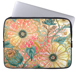 Funda Para Portátil Hermosas flores floreciendo con diseño colorido