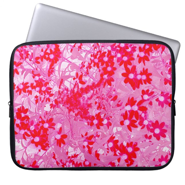 Funda Para Portátil Hermosas Flores Rojas (Frente)