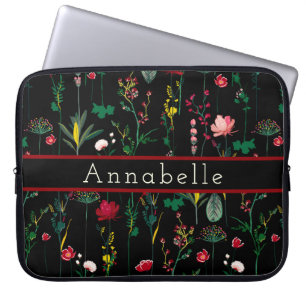 Funda Para Portátil Hermosas flores silvestres personalizadas