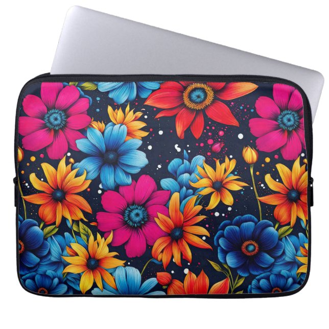 Funda Para Portátil Hermosas flores y Rosas (Frente)