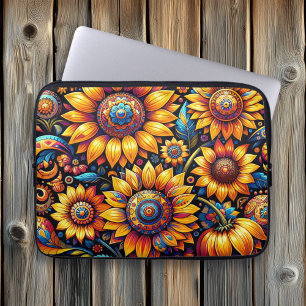 Funda Para Portátil Hermoso arte de girasol hiperrealista