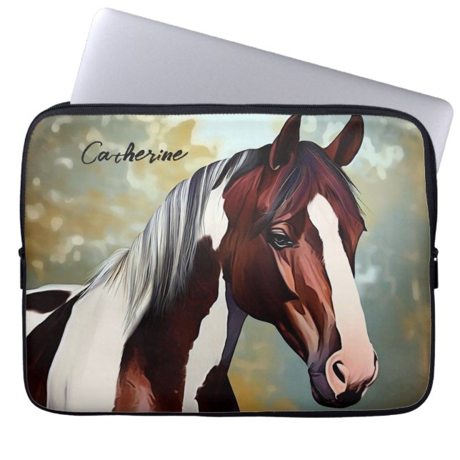 Funda Para Portátil Hermoso caballo de pintura (Frente)