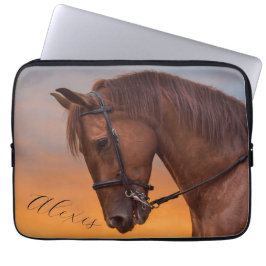 Funda Para Portátil Hermoso caballo toscado marrón