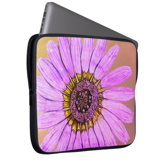 Funda Para Portátil Hermoso dibujo a mano Diseño de flores (Anverso derecho)