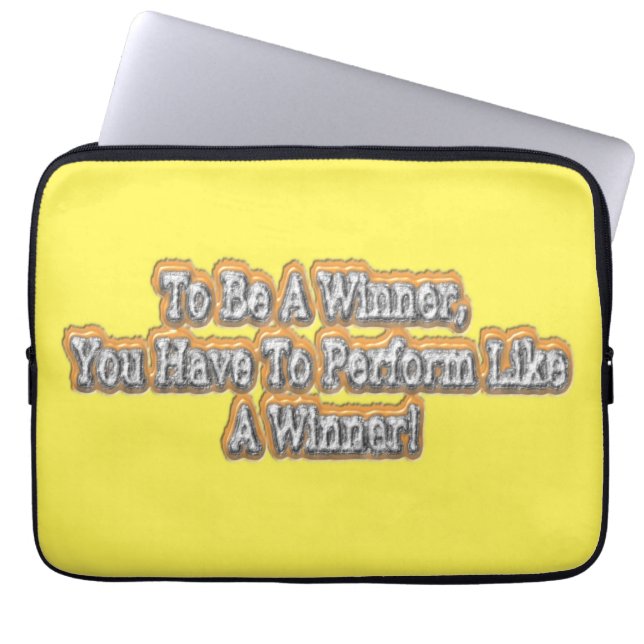 Funda Para Portátil ¡Hermoso Diseño De La Cita "Ser Ganador"! T-S (Frente)