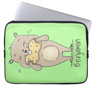 Funda Para Portátil Hermoso hámster sonriente lindo con personalizado 