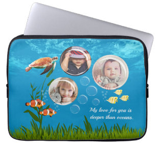 Funda Para Portátil Hermoso Océano Azul Pescado Tropical Subacuático