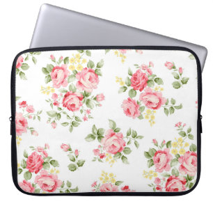 Funda Para Portátil Hermoso patrón de flor rosa, pequeño bouqu floral