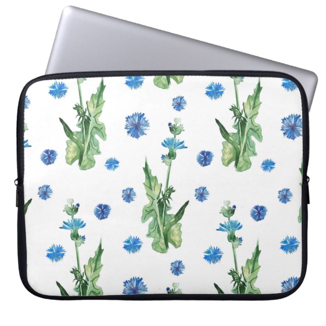 Funda Para Portátil Hermoso patrón de flores acuáticas (Frente)