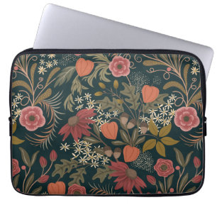 Funda Para Portátil Hermoso patrón floral vintage colorido