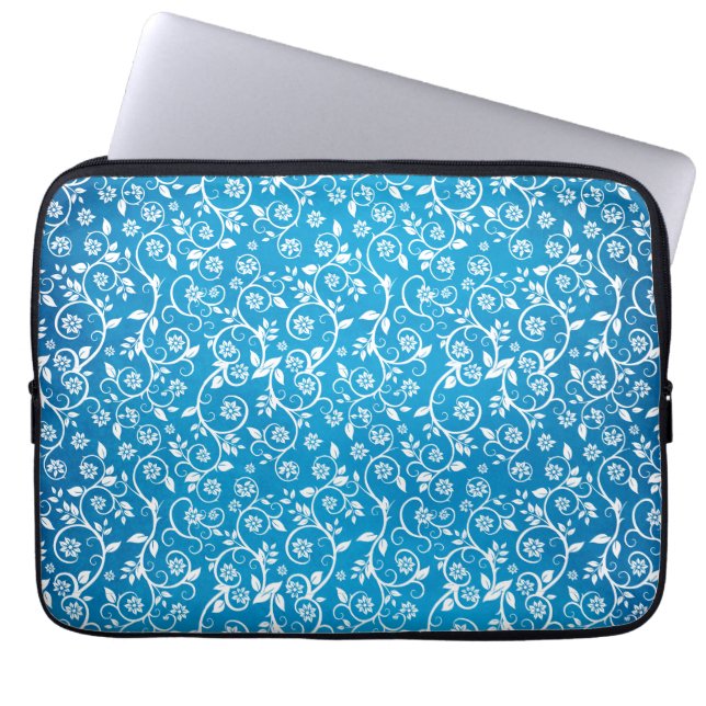 Funda Para Portátil Hermoso patrón geométrico azul (Frente)