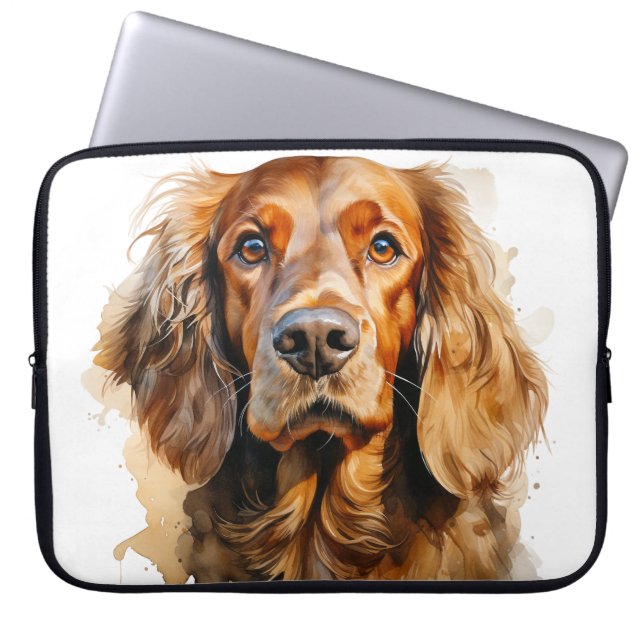 FUNDA PARA PORTÁTIL HERMOSO PERRO DE SETTER IRLANDÉS ROJO (Frente)