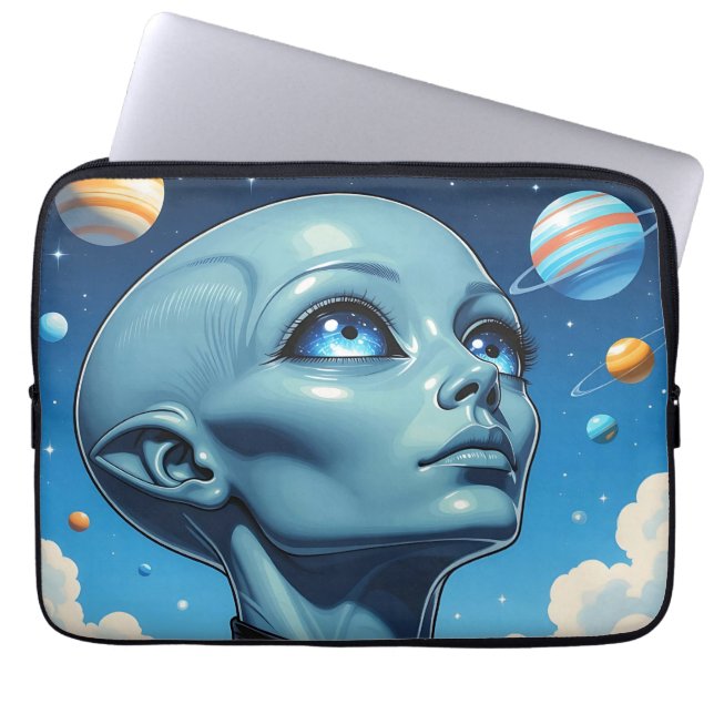 Funda Para Portátil Hermoso ser extraterrestre (Frente)