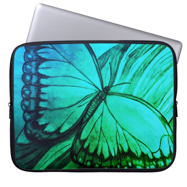 Funda Para Portátil Hermoso Sketch de mariposas (Frente)