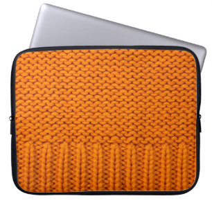 Funda Para Portátil hermoso tejido de punto de color amarillo brillant