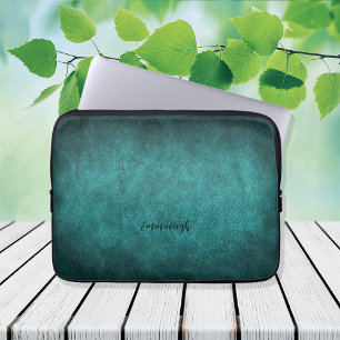 Funda Para Portátil Hermoso Turquesa Viejo Mundo Faux Leather