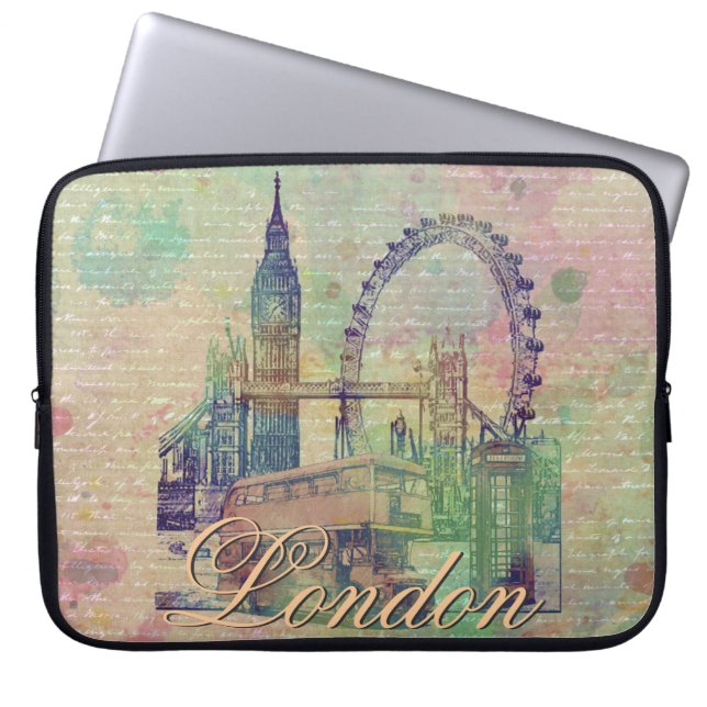 Funda Para Portátil Hermoso y moderno monumento en Londres (Frente)