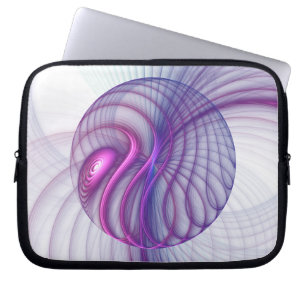 Funda Para Portátil Hermosos movimientos Resumen Arte Fractal Rosa