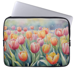 Funda Para Portátil Hermosos Tulipanes de Primavera