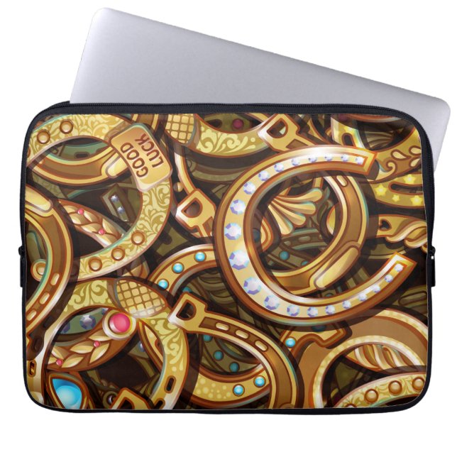 Funda Para Portátil Herraduras afortunadas (Frente)
