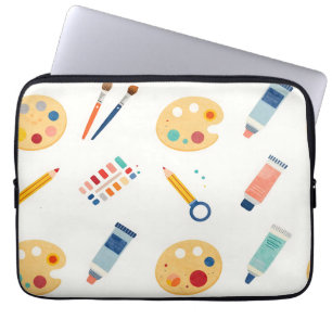 Funda Para Portátil Herramientas de pintura para artistas Patrón Lindo
