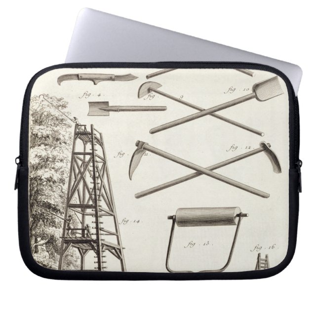 Funda Para Portátil Herramientas que cultivan un huerto y una (Frente)