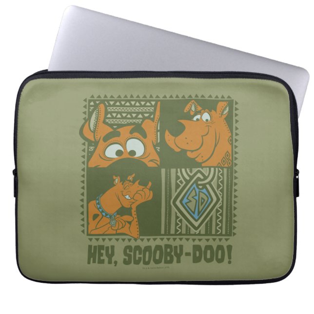 Funda Para Portátil Hey Scooby-Doo Tribal Square Graphic (Frente)