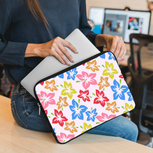 Funda Para Portátil Hibisco Colorido, Patrón De Flores
