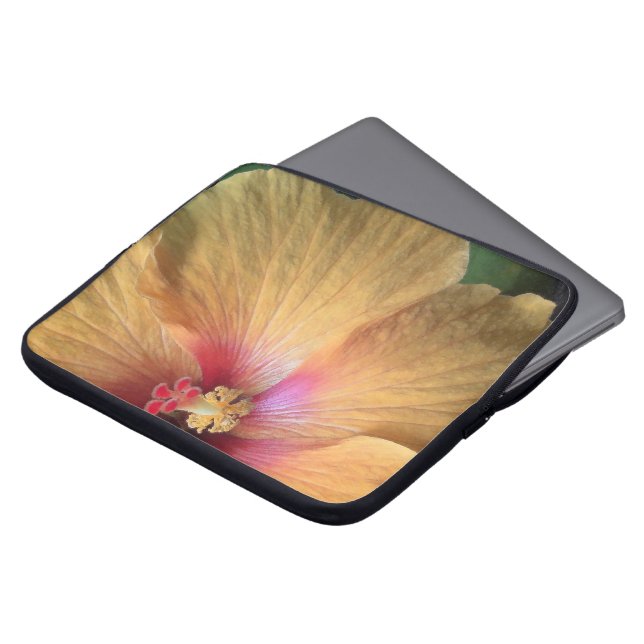 Funda Para Portátil Hibisco Naranja con Volantes (Superior anverso)