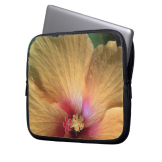 Funda Para Portátil Hibisco Naranja con Volantes