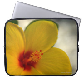 Funda Para Portátil Hibiscus amarillo