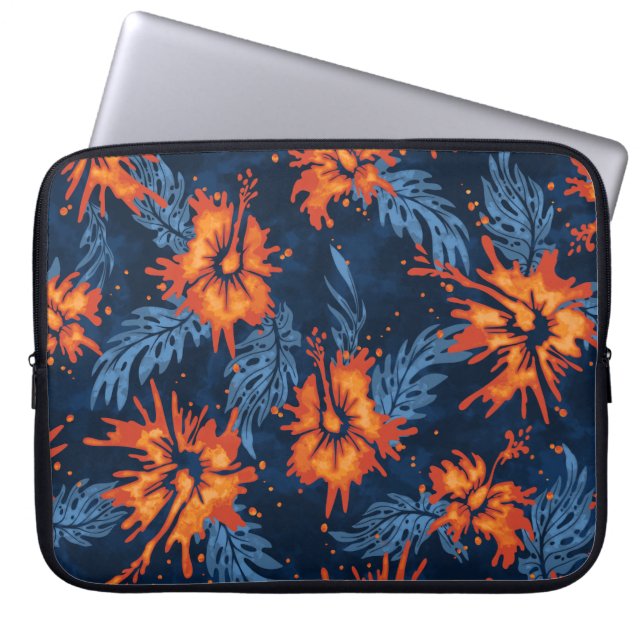 Funda Para Portátil Hibiscus Hawai Neoprene Wetsuit (Frente)