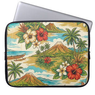 Funda Para Portátil Hibiscus Island Hawaiian Scenic - Traje de neopren