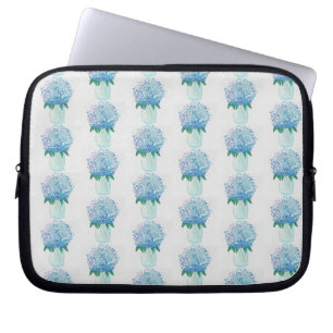 Funda Para Portátil Hidrangea azul y púrpura