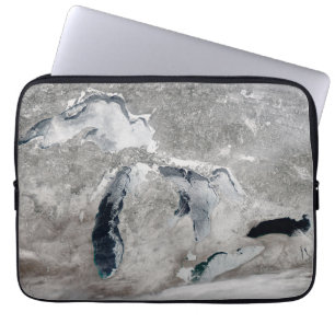 Funda Para Portátil Hielo En Los Grandes Lagos, Estados Unidos.
