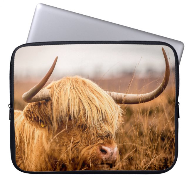 FUNDA PARA PORTÁTIL HIGHLAND CATTLE (Frente)