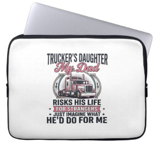 Funda Para Portátil Hija de camioneros Orgulloso padre camionero