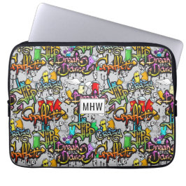 Funda Para Portátil Hip Hop Graffiti personalizado monograma mangas pa