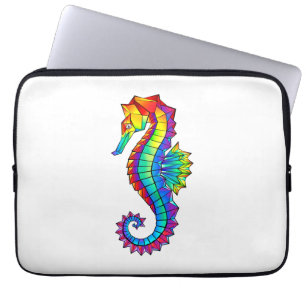 Funda Para Portátil Hipoahoría marino poligonal arcoiris
