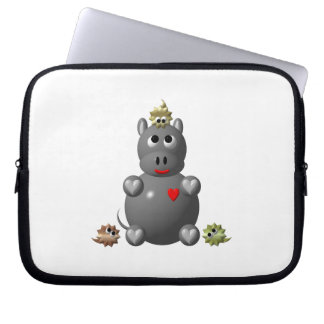 Funda Para Portátil Hipopótamo Adorable con Hámsters