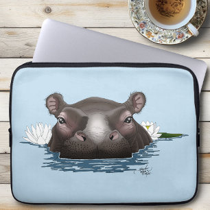 Funda Para Portátil Hippopotamus Loto Blanco Azul