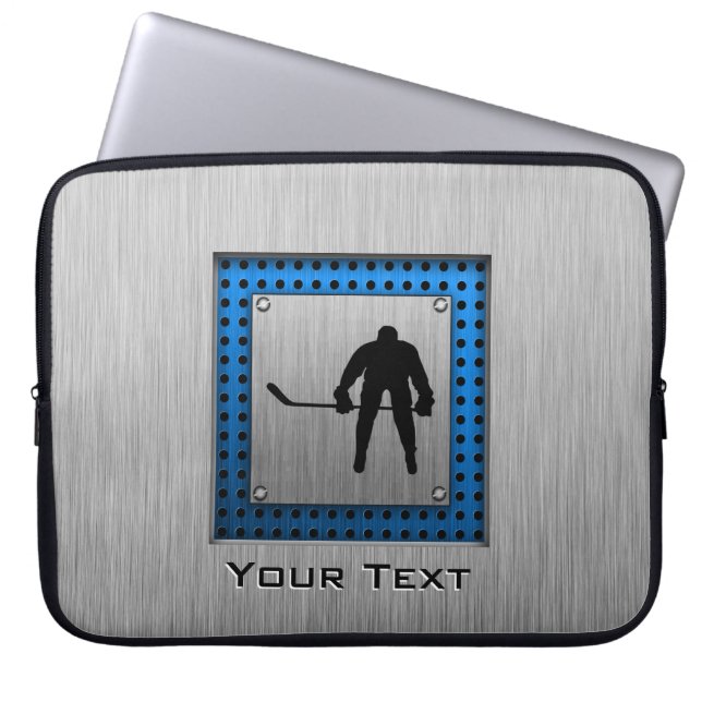 Funda Para Portátil Hockey de aluminio cepillado de la mirada (Frente)