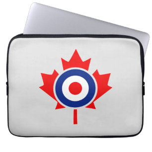 Funda Para Portátil Hoja de arce canadiense Roundel Mod BLUE