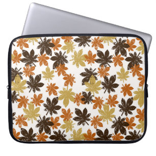 Funda Para Portátil Hoja Grunge: Patrón de fondo sin soldadura.