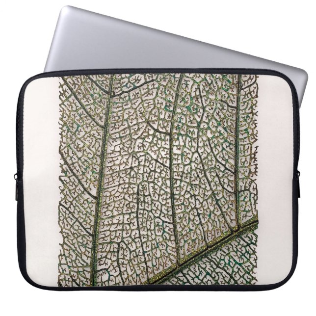 Funda Para Portátil Hoja verde (Frente)