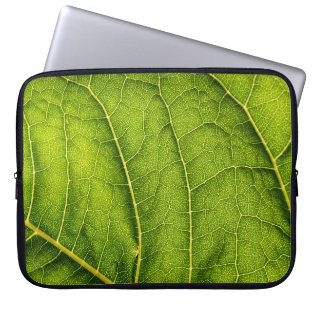 Funda Para Portátil Hoja verde (Frente)