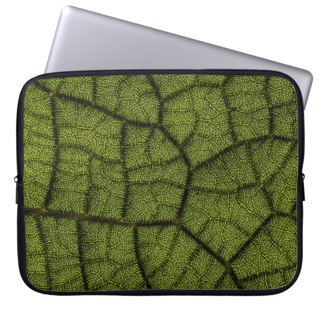 Funda Para Portátil Hoja verde (Frente)