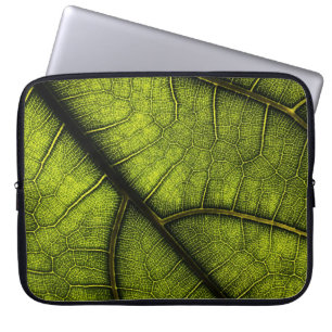 Funda Para Portátil Hoja verde en fotografía de primer plano
