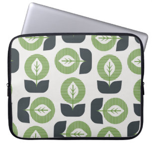 Funda Para Portátil Hojas abstractas retro: estilo vintage sin foco